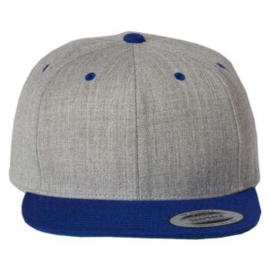 Decky 6 Panel Snapback Blue Flat Bill Cap
