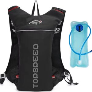 Black Outdoor Trail Hydration Bag Pack